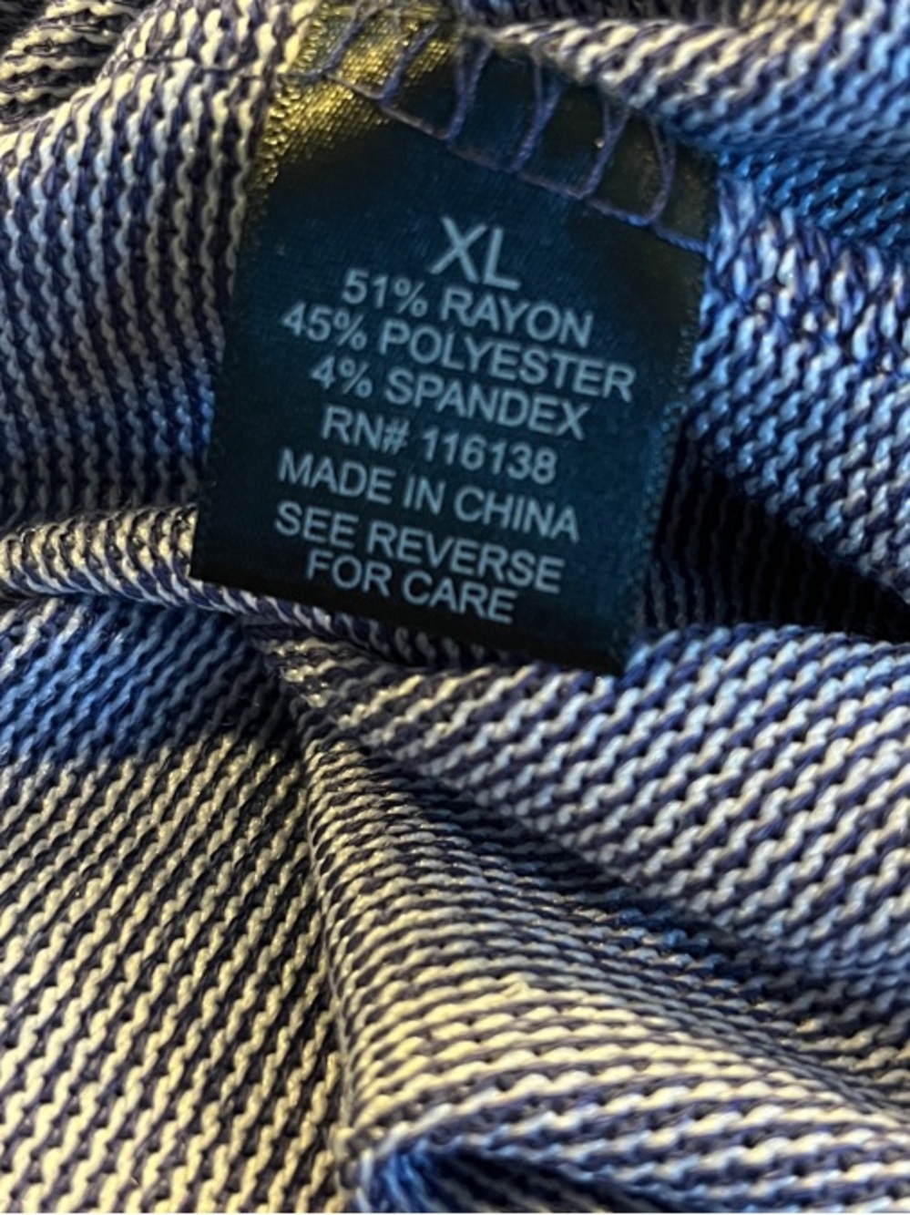 Recycled Karma Lightweight Tee/Sweater - Size XL - Picture 5 of 6